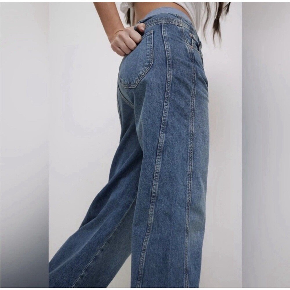 NEW FREE PEOPLE WE THE FREE OPAL ASTER STRAIGHT LEG JEANS Size 24 - Picture 15 of 16